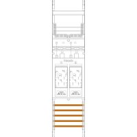 F-Tronic Zählerfeld E16DS 1-feldrig H=1050mm 2-eHZ...