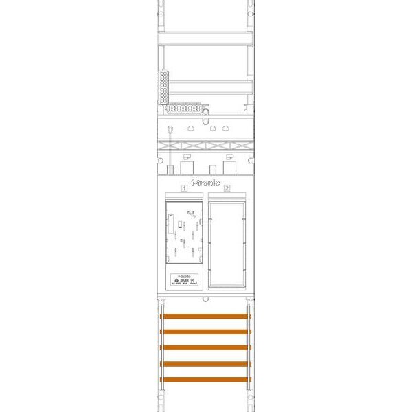 F-Tronic Zählerfeld ER6DS 1-feldrig H=1050mm 1-eHZ