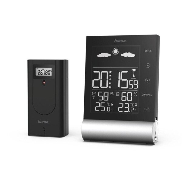 Hama Wetterstation Black Line schwarz