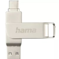 Hama USB-Stick C-Rotate 512GB USB-C/USB-A 100MB/s silber