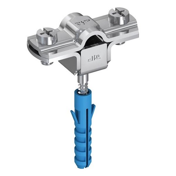 Pröpster Leitungshalter V2A D:8-10mm m V2A-Sockel Schraube Dübel