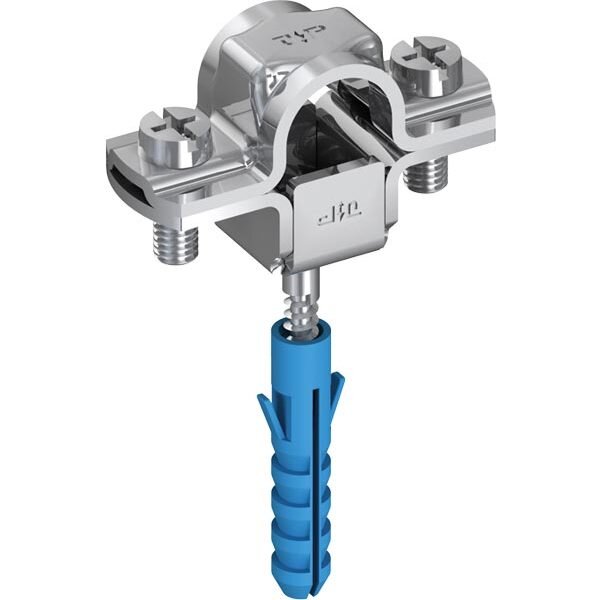 Pröpster Stangenhalter V2A D:16mm m. V2A-Sockel Schraube Dübel