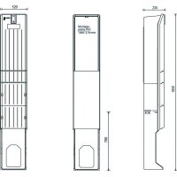 UESA Verteilersäule A010-M-1850 H1850xB320xT234