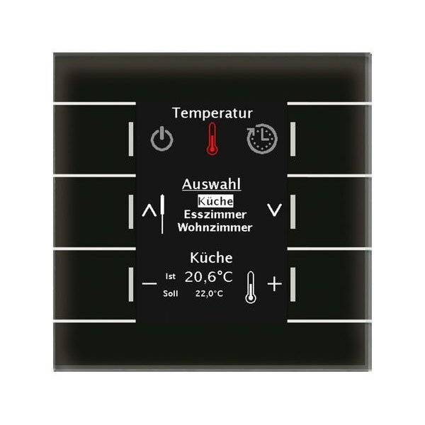 MDT Bedienzentrale KNX Glas Smart Farbdisplay schwarz