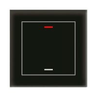 MDT Glastaster KNX II Light 1fach RGBW schwarz neutral