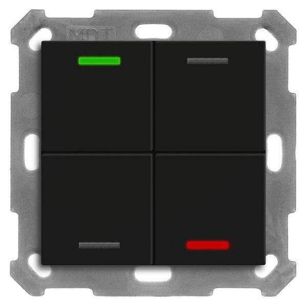 MDT KNX Taster Light 55 4fach RGBW sw matt Neutral