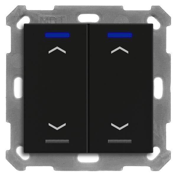MDT KNX Taster Light 55 2fach RGBW sw matt Jalousie