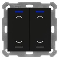 MDT KNX Taster Light 55 2fach RGBW sw matt Jalousie