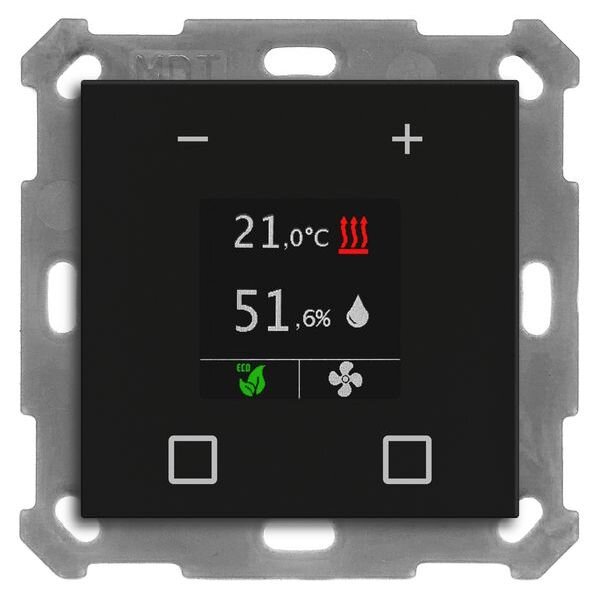 MDT KNX Raumtemperaturregler Smart 55 sw matt