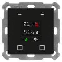 MDT KNX Raumtemperaturregler Smart 55 sw matt