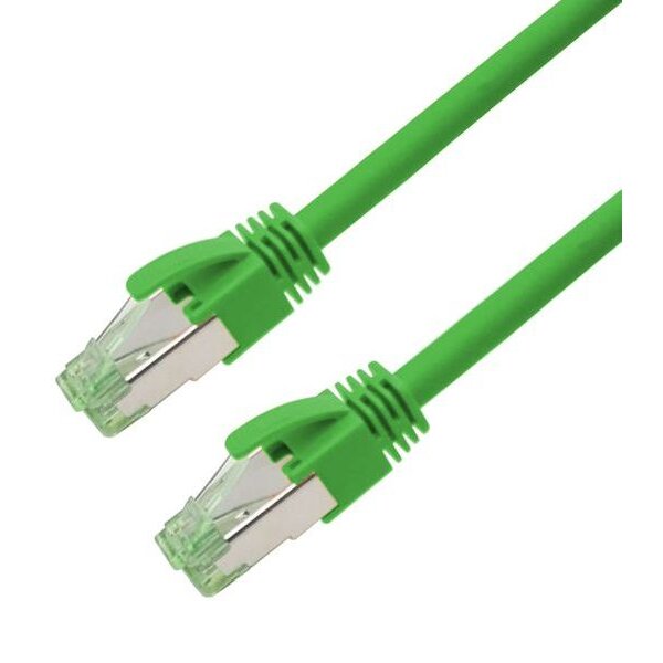 High Patch Nambo Patchkabel Cat.6A grün 4P26 TPE-LSZH S/FTP 2xRJ45 0,5m