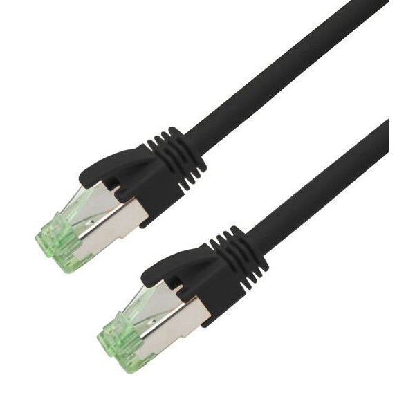High Patch Nambo Patchkabel Cat.6A schwarz 4P26 TPE-LSZH S/FTP 2xRJ45 0,5m