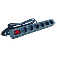 PROTEC Tischsteckdose PTSDS 6g/s 6f mit Schalter...