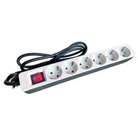 PROTEC Tischsteckdose PTSDS 6w/g 6f mit Schalter...