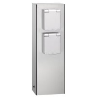 LCD Steckdosensäule LB24 2fach aus Polycarbonat...