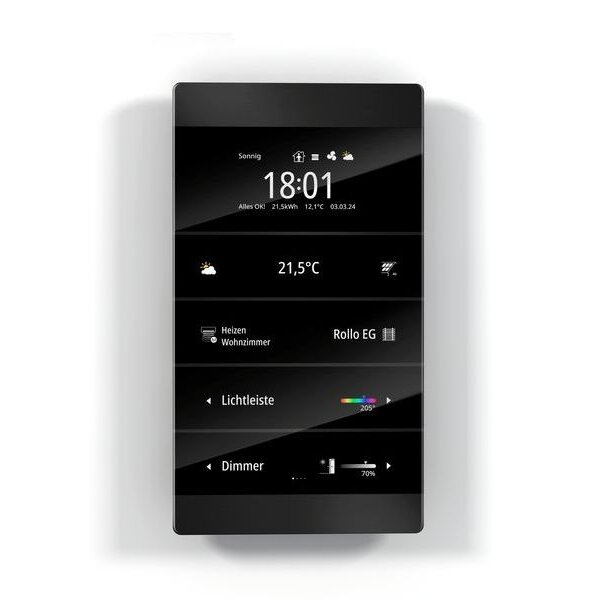Enertex Tastsensor KNX Premium schwarz eloxiert