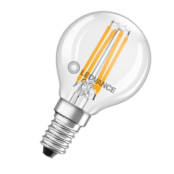 LEDVANCE LED-Leuchtmittel LED CLP40 4W 827 FILCL E14 P