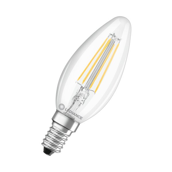 LEDVANCE LED-Leuchtmittel LED CLB60 5.5W 827 FILCL E14 P
