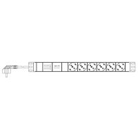 proemptor Steckdosenleiste 19" 1HE 6-fach UESS +...