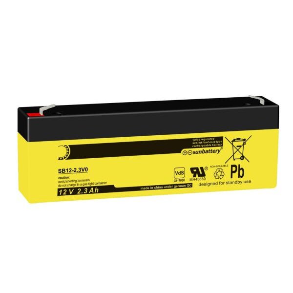 SUN Jahresbatterie 6/9-J. wartungsfrei SB12-2,3V0