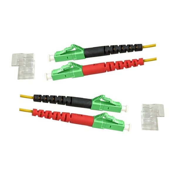 DNTP LWL Patchkabel SM OS2 G657.A2 gelb duplex 2E9 LCd-APC8°/LCd-APC8° 1m