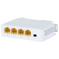 DNTP Extender Switch unmanaged PoE 4xRJ45 1Gbit/s TH35...
