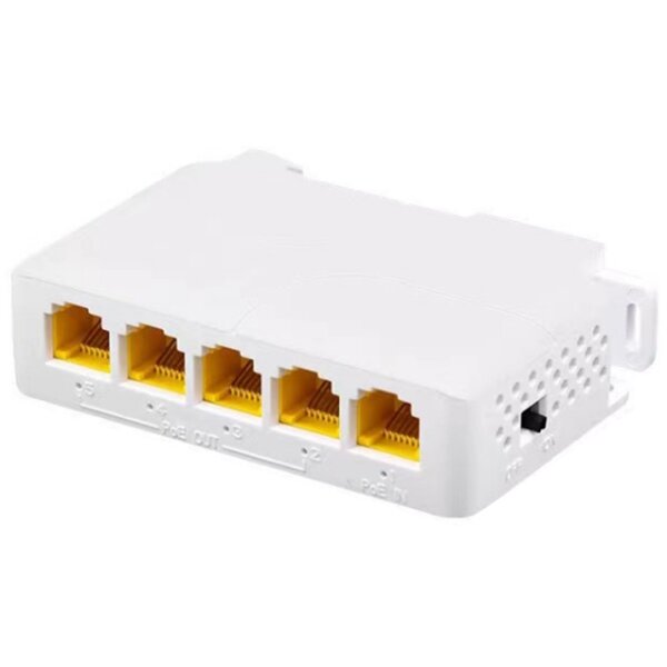 DNTP Extender Switch unmanaged PoE 5xRJ45 1Gbit/s TH35 Hutschiene
