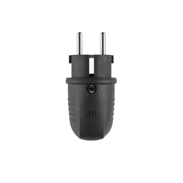ABL Stecker Orig WSteck 1508 SK+F/B Gummi sw