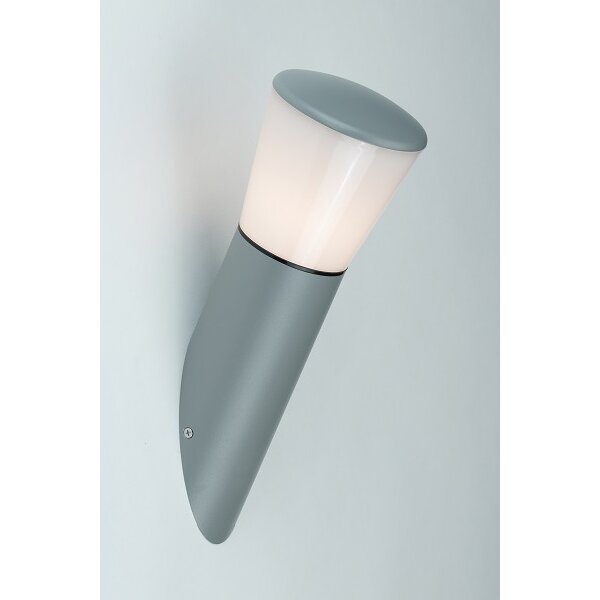 Böhmer Wandleuchte LB24 1xE27 opal Glas silber max.15W IP44