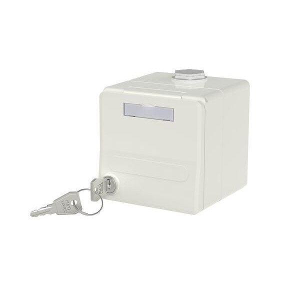 METZ Aufputzgehäuse IP44 2 Port unbest. f. MC Modul reinweiß