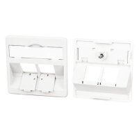 METZ Zentralplatte 50x50mm 2 Port reinweiß Modul