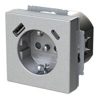 Busch-Jaeger USB-Steckdose SCHUKO 20 EUCB2USBAC-83 A+C