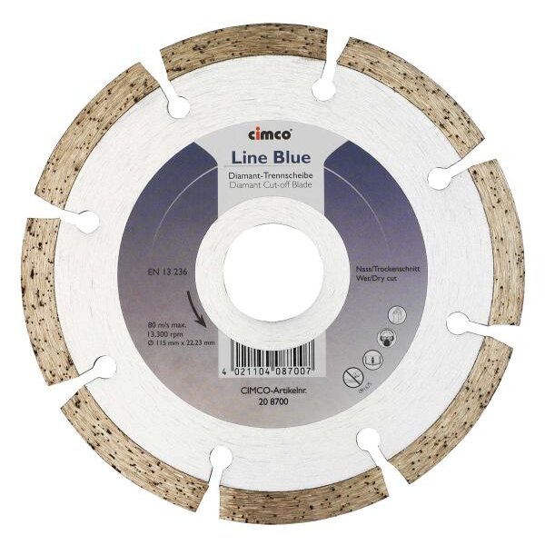 Cimco Diamanttrennscheibe line blue 115mm