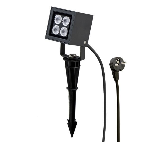 CMD LED-Gartenstrahler LB24 4x2W 40° warmweiß anthrazit