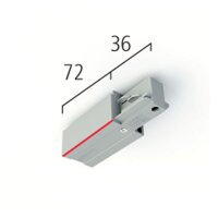 Eutrac Endeinspeisung LB24 Schutzleiter rechts silber