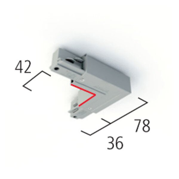 Eutrac L-Verbinder LB24 Schutzleiter innen verkehrsweiß