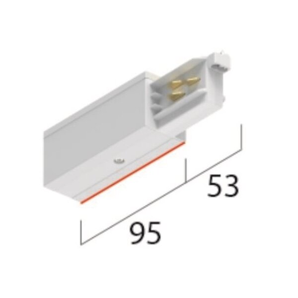 Eutrac Einspeisung LB24 3~ Onetrack rechts weiß