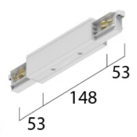 Eutrac I-Verbinder LB24 3~ Onetrack weiß