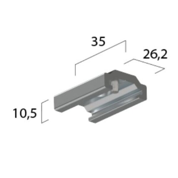 Eutrac Pendelclip LB24 3~ Onetrack schwarz