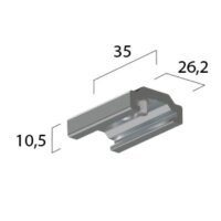 Eutrac Pendelclip LB24 3~ Onetrack schwarz