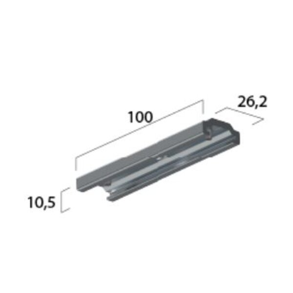 Eutrac Stoßstellenverbinder LB24 3~ Onetrack weiß