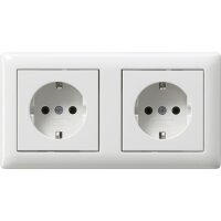 Gira Steckdose SCHUKO 479303 2f verdr.+ Rahmen Standard...