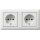 Gira Steckdose SCHUKO 479303 2f verdr.+ Rahmen Standard 55 rws