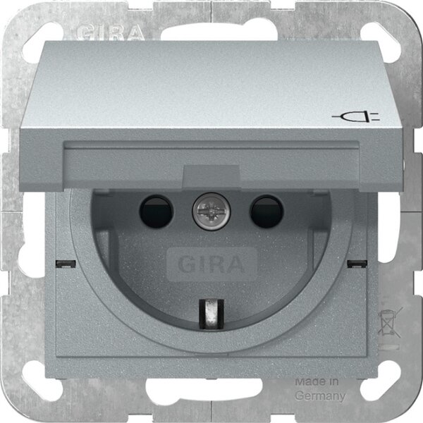 Gira Steckdose SCHUKO 441426 KD+SH System 55 F Alu