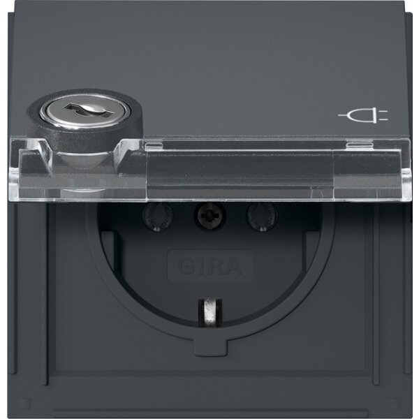 Gira Steckdose SCHUKO 456967 KD Schloss gleich+BSF TX44 anthra
