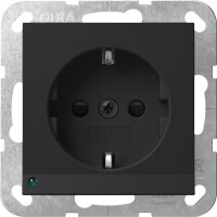 Gira Steckdose SCHUKO 4170005 LED-Leuchte+SH System 55 sw m