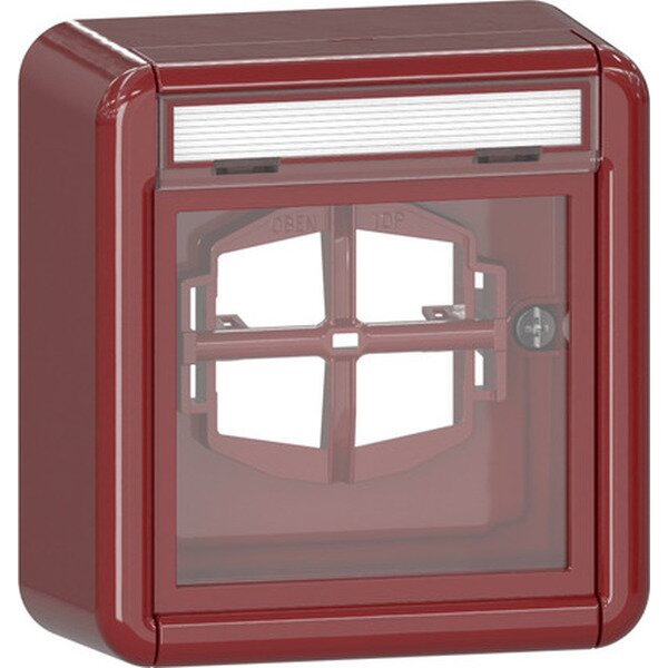 Gira Abdeckung 320630 BSF+Glasscheibe WG AP rt