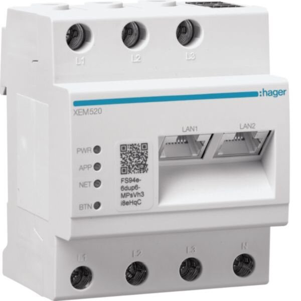 Hager Lastmanager XEM520 bis 20 Ladepunkte mit OCPP1.6J