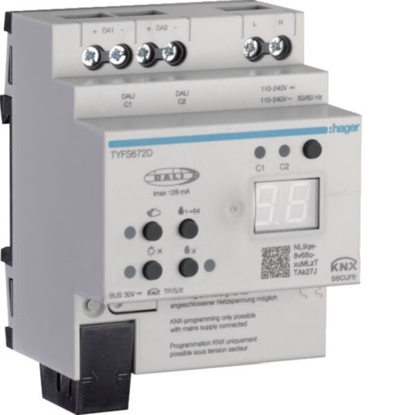 Hager Gateway TYFS672D KNX/DALI 2 Secure 2-fach