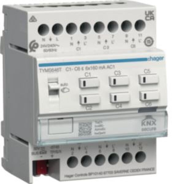 Hager Heizungsaktor 6fach KNX Secure für 24/230V